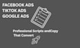 high converting facebook,tiktok, google ad scripts and hooks