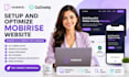 setup and optimize mobirise website modern UI UX website with godaddy design
