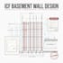 design icf basement walls footings calculation