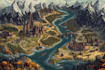 custom fantasy map design for rpgs, games, novels