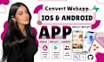 convert replit, lovable, netlify, vercel website to ios or android app