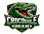 draw awesome crocodile mascot logo with express deliver