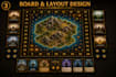 design board game, card game, tabletop game with rulebook and prototype