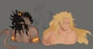 do a bust drawing of your custom characters, humans, furries
