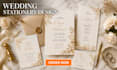design wedding invitation stationery suite, menu and save the date