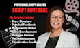 provide script coverage, screenplay notes, feedback, analysis for your script