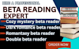 do cozy beta reader romantasy double beta reader dark romance beta reader