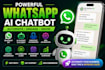 develop whatsapp chatbot ai chatbot with whatsapp api, manychat automation, wati