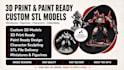 design custom 3d print and paint ready stl models for resin and fdm