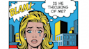 draw a retro pop art roy lichtenstein style
