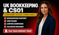 handle bookkeeping and file confirmation statement cs01 for companies house