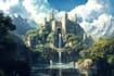 draw fantasy background and landscape