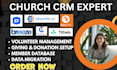 setup church crm planning center churchtrac breeze chms rock rms tithely realm