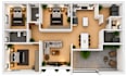 create realistic 3d floor plan rendering from 2d drawing