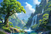 design stunning fantasy landscape
