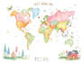 do custom watercolor wedding map