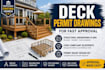 design deck permit drawing plans, structural blueprint for construction approval