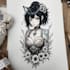 comic cartoon anime tattoo design
