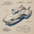 design spaceship, sci fi illustration and sci fi art