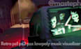 create retro ps1 ps2 psx 3d lowpoly music visualizer, animated music video, loop
