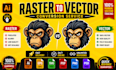 manually convert raster image to vector in adobe illustrator