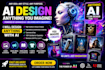 create stunning ai art, cyberpunk designs, wall art, posters and digital
