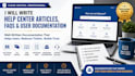 write help center articles, faq and user documentation