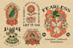 hand draw tshirt design with vintage tattoo style
