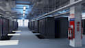 realistic 3d data center, storage home, server network design