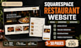 design squarespace restaurant website with menu, online ordering and booking