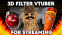 3d ar vtuber face tracking filter for lens studio and streaming