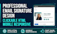 design clickable HTML email signature for outlook, gmail and apple mail