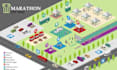 design custom event and festival maps with detailed vector illustration