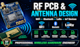 design rf pcb, antenna pcb, for wifi, bluetooth, and lora devices