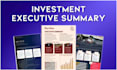 create a 1 one page executive summary investment document