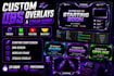 design custom obs overlays stream scenes twitch and kick graphics