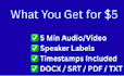do professional arabic audio and video transcription with 99