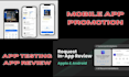 do QA testing app testing website testing and ios app review and app promotion