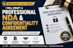 draft a professional nda and confidentiality agreement