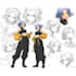 create a custom anime character sheet and turnaround illustration