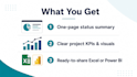 create project dashboards and status reports in excel or power bi