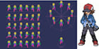 create a custom pixel art character sprite sheet for your game