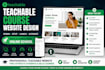 setup teachable course, teachable website design teachable online course website