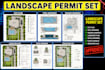 full landscape architectural permit set, site plan, pool, backyard city approval