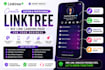create customize proffesional linktree bio link landing page for your business