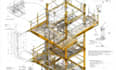 permit scaffold ,shoring design with material structure ,load calculate