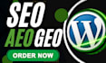 do wordpress ai optimization, ai seo wordpress backlink for google ai visibility