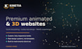 design a premium animated website experience with motion and 3d