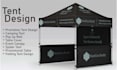 design custom canopy tent, table cover and feather flag