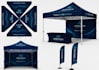 design custom canopy tent, table cover and feather flag